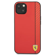Заредете изображение във визуализатора на галерията – Ferrari FESAXHCP13SRE iPhone 13 mini 5,4" czerwony/red hardcase On Track Carbon Stripe - TopMag
