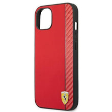 Заредете изображение във визуализатора на галерията – Ferrari FESAXHCP13SRE iPhone 13 mini 5,4" czerwony/red hardcase On Track Carbon Stripe - TopMag
