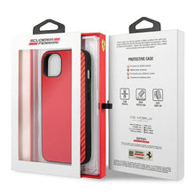 Заредете изображение във визуализатора на галерията – Ferrari FESAXHCP13SRE iPhone 13 mini 5,4" czerwony/red hardcase On Track Carbon Stripe - TopMag
