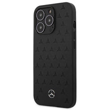 Заредете изображение във визуализатора на галерията – Mercedes MEHCP13LPSQBK iPhone 13 Pro / 13 6,1" czarny/black hardcase Leather Stars Pattern - TopMag
