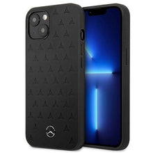 Заредете изображение във визуализатора на галерията – Mercedes MEHCP13SPSQBK iPhone 13 mini 5,4" czarny/black hardcase Leather Stars Pattern - TopMag
