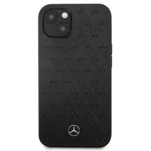 Заредете изображение във визуализатора на галерията – Mercedes MEHCP13SPSQBK iPhone 13 mini 5,4" czarny/black hardcase Leather Stars Pattern - TopMag
