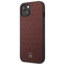 Заредете изображение във визуализатора на галерията – Mercedes MEHCP13SPSQRE iPhone 13 mini 5,4" czerwony/red hardcase Leather Stars Pattern - TopMag
