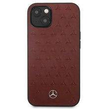 Заредете изображение във визуализатора на галерията – Mercedes MEHCP13SPSQRE iPhone 13 mini 5,4" czerwony/red hardcase Leather Stars Pattern - TopMag
