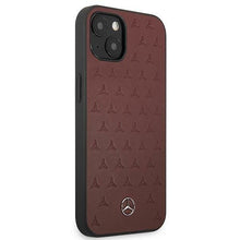 Заредете изображение във визуализатора на галерията – Mercedes MEHCP13SPSQRE iPhone 13 mini 5,4" czerwony/red hardcase Leather Stars Pattern - TopMag
