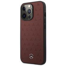 Заредете изображение във визуализатора на галерията – Mercedes MEHCP13XPSQRE iPhone 13 Pro Max 6,7" czerwony/red hardcase Leather Stars Pattern - TopMag
