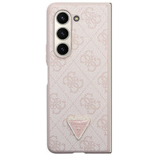 Заредете изображение във визуализатора на галерията – Original Case GUESS - hardcase Leather 4G Triangle Strass GUHCZFD5P4TDPP for Samsun Galaxy Z Fold 5 Pink
