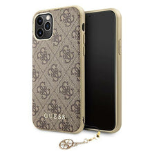 Заредете изображение във визуализатора на галерията – Guess GUHCN65GF4GBR iPhone 11 Pro Max 6,5" brązowy/brown hard case 4G Charms Collection - TopMag
