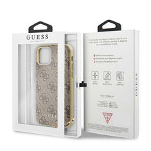 Заредете изображение във визуализатора на галерията – Guess GUHCN65GF4GBR iPhone 11 Pro Max 6,5" brązowy/brown hard case 4G Charms Collection - TopMag

