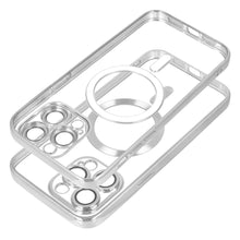 Заредете изображение във визуализатора на галерията – Electro Mag Cover case compatible with MagSafe for IPHONE 15 PRO silver
