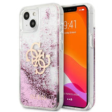 Заредете изображение във визуализатора на галерията – Guess GUHCP13SLG4GPI iPhone 13 mini 5,4" różowy/pink hardcase 4G Big Liquid Glitter - TopMag

