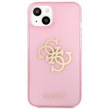 Заредете изображение във визуализатора на галерията – Guess GUHCP13SPCUGL4GPI iPhone 13 mini 5,4" różowy/pink hard case Glitter 4G Big Logo - TopMag
