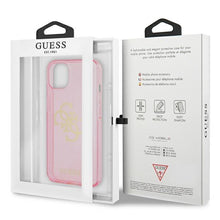 Заредете изображение във визуализатора на галерията – Guess GUHCP13SPCUGL4GPI iPhone 13 mini 5,4" różowy/pink hard case Glitter 4G Big Logo - TopMag
