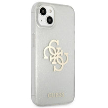 Заредете изображение във визуализатора на галерията – Guess GUHCP13SPCUGL4GTR iPhone 13 mini 5,4" transparent hard case Glitter 4G Big Logo - TopMag
