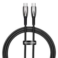 Заредете изображение във визуализатора на галерията – Baseus Glimmer Series cable with fast charging USB-C 480Mb/s PD 100W 1m black
