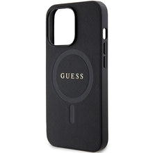 Заредете изображение във визуализатора на галерията – Original Case GUESS hardcase Saffiano MagSafe GUHMP13LPSAHMCK for Iphone 13 Pro black

