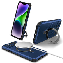 Заредете изображение във визуализатора на галерията – Tel Protect Armor Magsafe Metal Ring Case for Iphone 15 Plus blue
