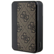 Заредете изображение във визуализатора на галерията – Guess Powerbank 18W GUPB10DP4GEGW 10000mAh brown/brown 4G Leather Metal Logo
