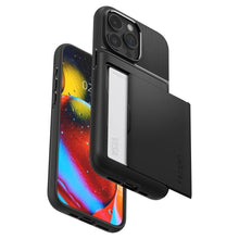Заредете изображение във визуализатора на галерията – Spigen SLIM ARMOR CS IPHONE 15 PRO MAX BLACK
