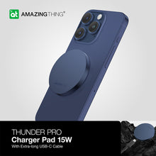 Заредете изображение във визуализатора на галерията – Amazing Thing Induction charger Magsafe Thunder Pro TP16MBU - 15W with Type C to Type C cable blue
