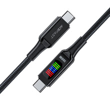 Заредете изображение във визуализатора на галерията – Acefast C7-03 USB-C USB-C 100W 1.2m cable with display - black
