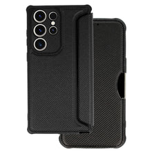 Заредете изображение във визуализатора на галерията – Razor Carbon Book Case for Samsung Galaxy S23 Ultra black
