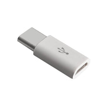 Заредете изображение във визуализатора на галерията – Micro USB to USB Type C Adapter Data Sync Charge white
