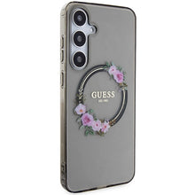 Заредете изображение във визуализатора на галерията – Guess IML Flowers Wreath MagSafe case for Samsung Galaxy S24+ - black
