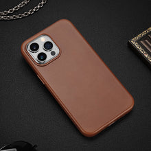 Заредете изображение във визуализатора на галерията – Dux Ducis Naples case for iPhone 14 Pro magnetic leather case MagSafe brown
