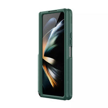 Заредете изображение във визуализатора на галерията – Nillkin Super Frosted Shield Fold Case for Samsung Galaxy Z Fold 5 5G green (pen holder)
