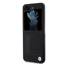 Заредете изображение във визуализатора на галерията – BMW Leather Hot Stamp case for Samsung Galaxy Z Flip 5 - black
