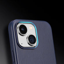 Заредете изображение във визуализатора на галерията – Dux Ducis Naples case for iPhone 14 Plus magnetic leather case MagSafe blue
