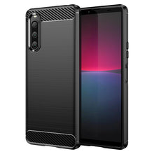 Заредете изображение във визуализатора на галерията – Carbon Case cover for Sony Xperia 10 V flexible silicone carbon cover black
