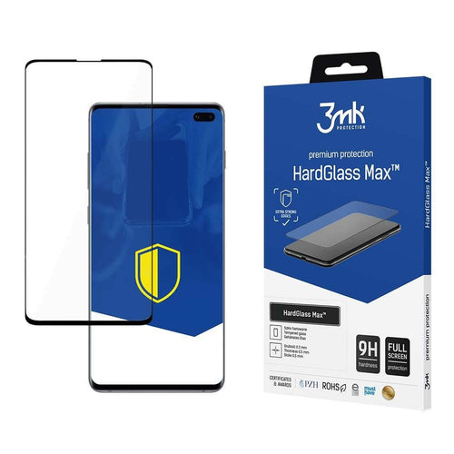 Samsung Galaxy S10 Plus Black - 3mk HardGlass Max™ FingerPrint - TopMag