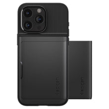 Заредете изображение във визуализатора на галерията – Spigen SLIM ARMOR CS IPHONE 15 PRO MAX BLACK
