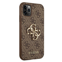 Заредете изображение във визуализатора на галерията – Guess GUHCN654GMGBR iPhone 11 Pro Max brązowy/brown hardcase 4G Big Metal Logo
