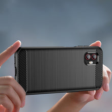 Заредете изображение във визуализатора на галерията – Carbon Case for Samsung Galaxy XCover 6 Pro flexible silicone carbon cover black
