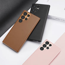 Заредете изображение във визуализатора на галерията – Dux Ducis Grit case for Samsung Galaxy S23 Ultra elegant cover made of artificial leather MagSafe brown
