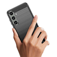 Заредете изображение във визуализатора на галерията – Case for Carbon Case Samsung Galaxy S24+ flexible silicone carbon cover - black
