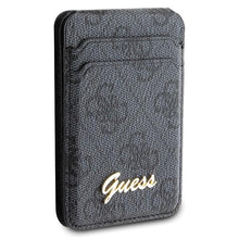 Заредете изображение във визуализатора на галерията – Guess Wallet Card Slot Stand GUWMSHG4SHK case - black MagSafe 4G Classic Logo
