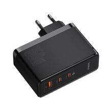 Заредете изображение във визуализатора на галерията – Baseus GaN5 Pro GaN charger 2x USB-C / USB-A 160W - black + USB-C - USB-C 240W cable - black
