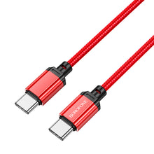 Заредете изображение във визуализатора на галерията – Borofone Cable BX87 Sharp - Type C to Type C - PD 60W 1 metre red
