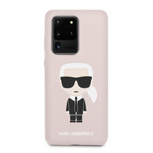 Заредете изображение във визуализатора на галерията – Karl Lagerfeld KLHCS69SLFKPI S20 Ultra G988 hardcase jasnoróżowy/pink Silicone Iconic
