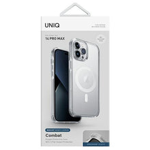 Заредете изображение във визуализатора на галерията – Uniq Combat case iPhone 14 Pro Max 6.7" Magclick Charging transparent/dove satin clear
