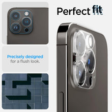 Заредете изображение във визуализатора на галерията – Spigen OPTIK.TR CAMERA PROTECTOR 2-PACK IPHONE 14 PRO / 14 PRO MAX CRYSTAL CLEAR COVER
