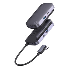 Заредете изображение във визуализатора на галерията – Baseus PadJoy universal USB-C HUB for tablet / smartphone 4in1 USB-C - dark gray
