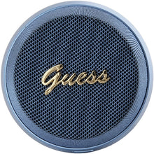 Заредете изображение във визуализатора на галерията – Guess Magnetic Script Metal Bluetooth speaker - blue
