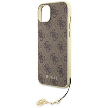 Заредете изображение във визуализатора на галерията – Guess GUHCP15SGF4GBR iPhone 15 6.1" brown/brown hardcase 4G Charms Collection
