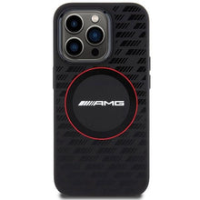 Заредете изображение във визуализатора на галерията – AMG Silicone Carbon Pattern MagSafe case for iPhone 15 Pro Max - black
