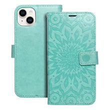 Заредете изображение във визуализатора на галерията – Forcell mezzo book case for iphone 14 plus ( 6.7 ) mandala green - TopMag
